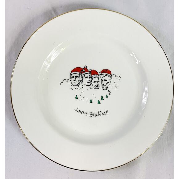 Vtg 1999 Dayton Hudson Merry Masterpieces Salad Plates Christmas Set of 4 - Picture 2 of 8